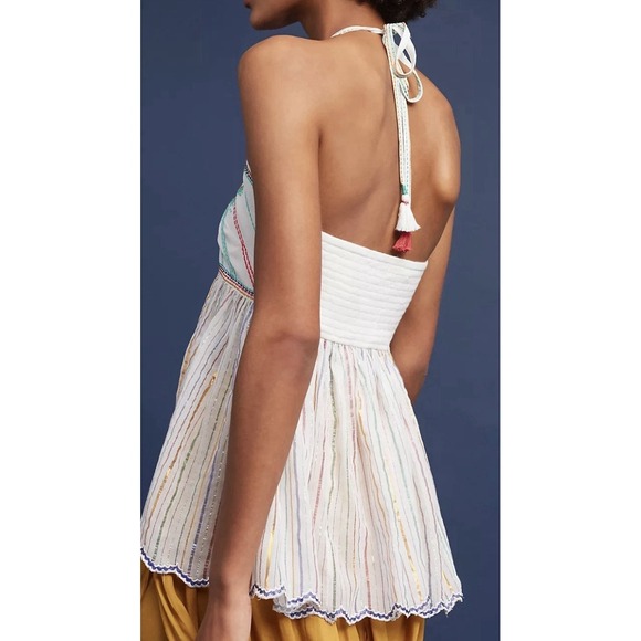 Anthropologie Floreat Itzel Halter Top Festival Boho Retro Beach Wear Size 12 - Picture 2 of 10